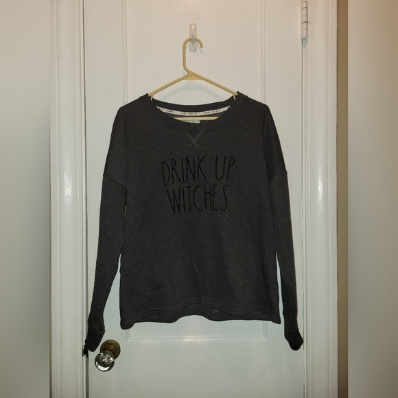 Rae Dunn Women's Drink Up Witches Crew Neck Sweatshirt/Sweater Size S/P - Picture 1 of 4